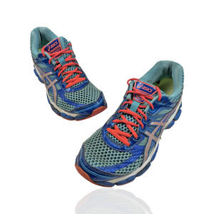 Asics Womens Gel Cumulus 15 T3C6N Blue Running Shoes Lace Up Low Top Size 9